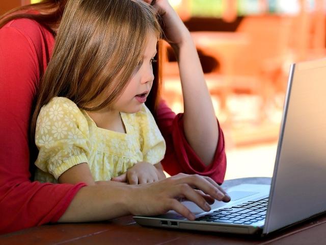 Child at home with parent